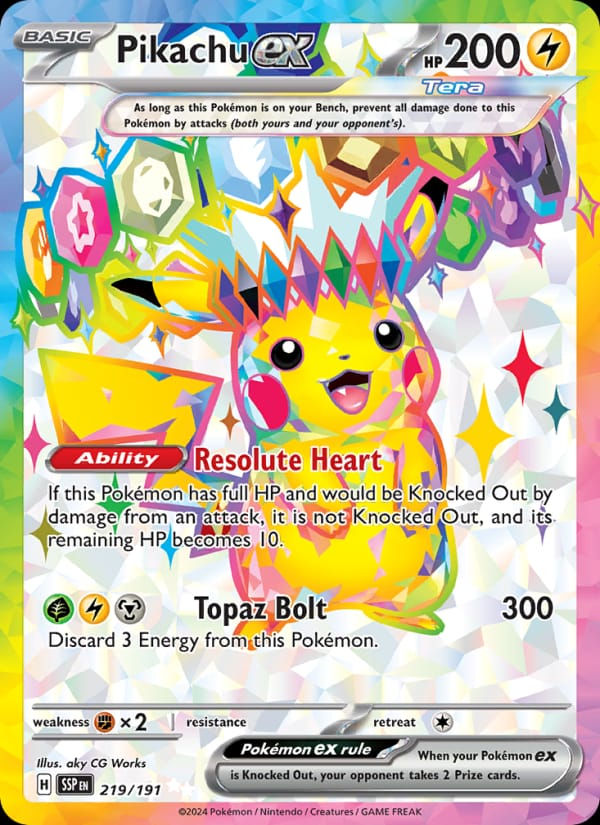 Pikachu ex 219/191 Surging Sparks (EN)