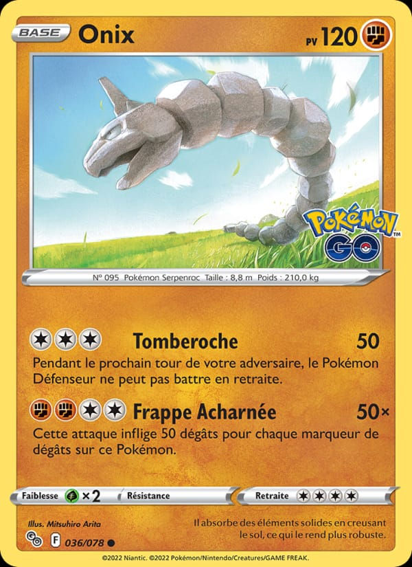 Onix 036/078 Pokémon GO (FR)