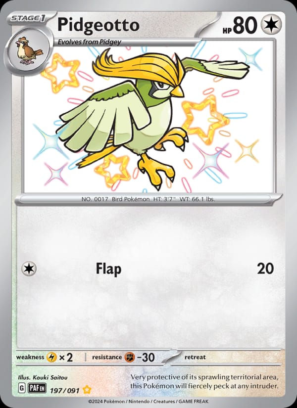 Pidgeotto 197/091 Paldean Fates (EN)