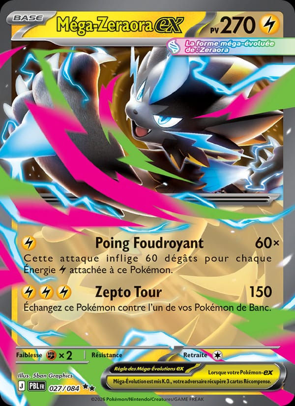 Méga-Zeraora-ex 027/084 Nuit Noire (FR)