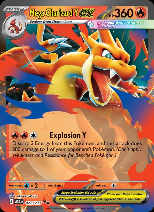 Mega Charizard Y ex 022/217 Ascended Heroes (EN)