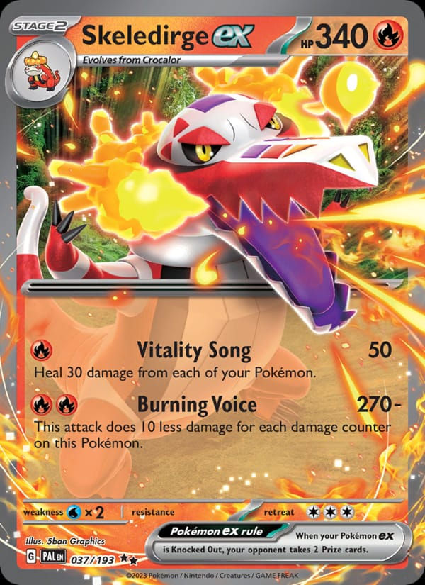 Skeledirge ex 037/193 Paldea Evolved (EN)