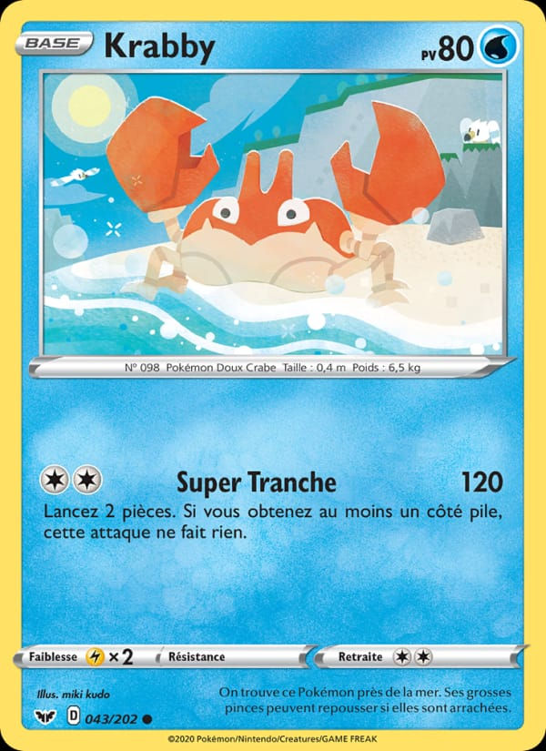 Krabby 043/202 Épée et Bouclier (FR)