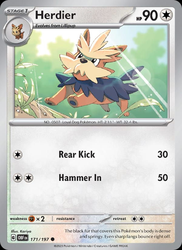 Herdier 171/197 Obsidian Flames (EN)