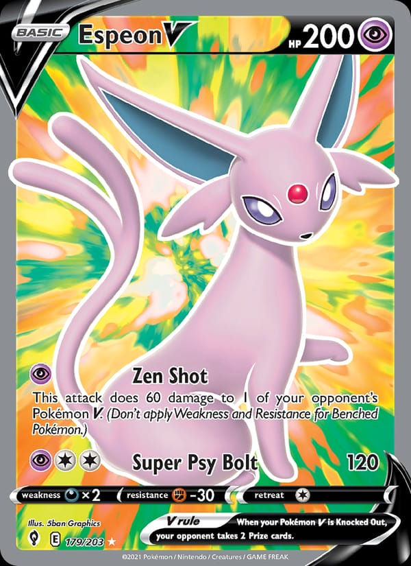 Espeon V 179/203 Evolving Skies (EN)