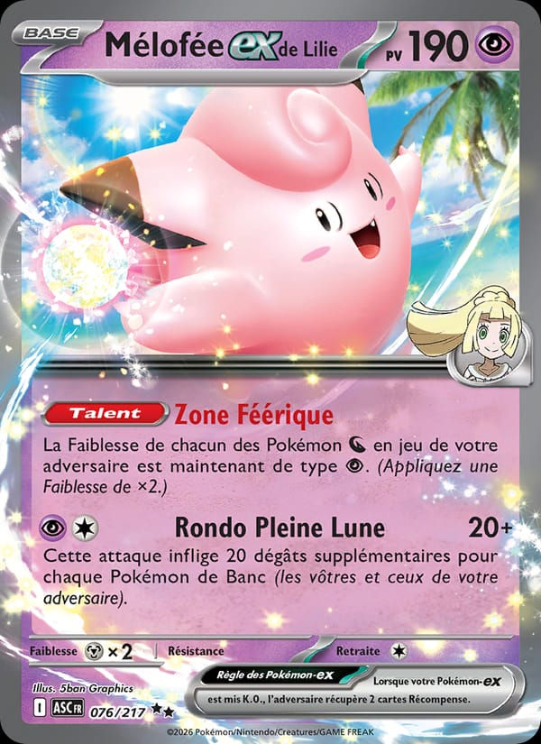 Mélofée-ex de Lilie 076/217 Héros Transcendants (FR)