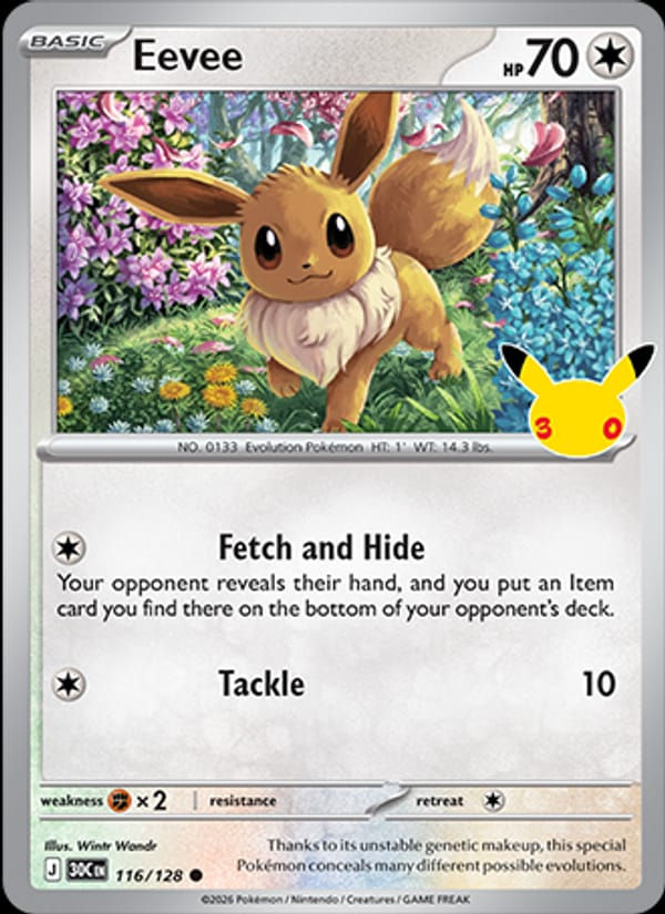 Eevee 116/128 30th Celebration (EN)