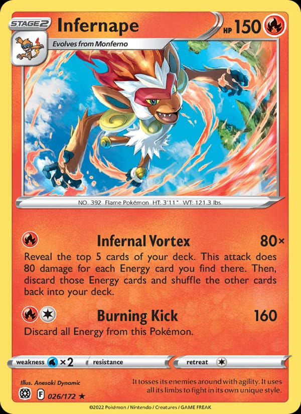Infernape 026/172 Brilliant Stars (EN)