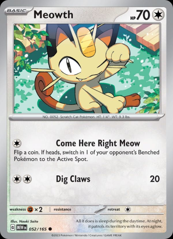Meowth 052/165 151 (EN)