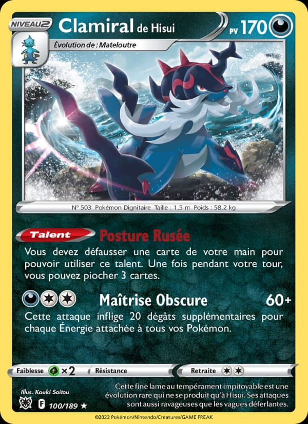 Clamiral de Hisui 100/189 Astres Radieux (FR)