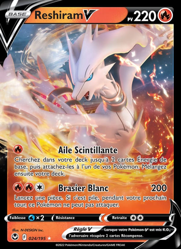 Reshiram V 024/195 Tempête Argentée (FR)