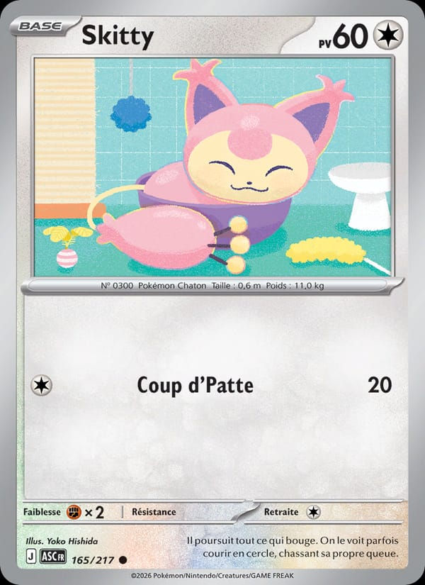 Skitty 165/217 Héros Transcendants (FR)