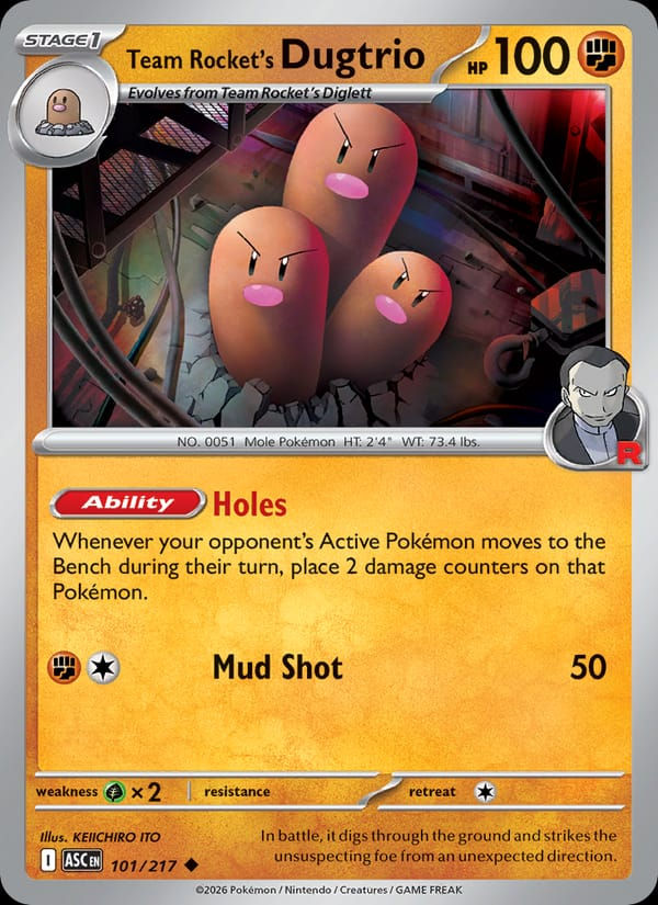 Team Rocket's Dugtrio 101/217 Ascended Heroes (EN)