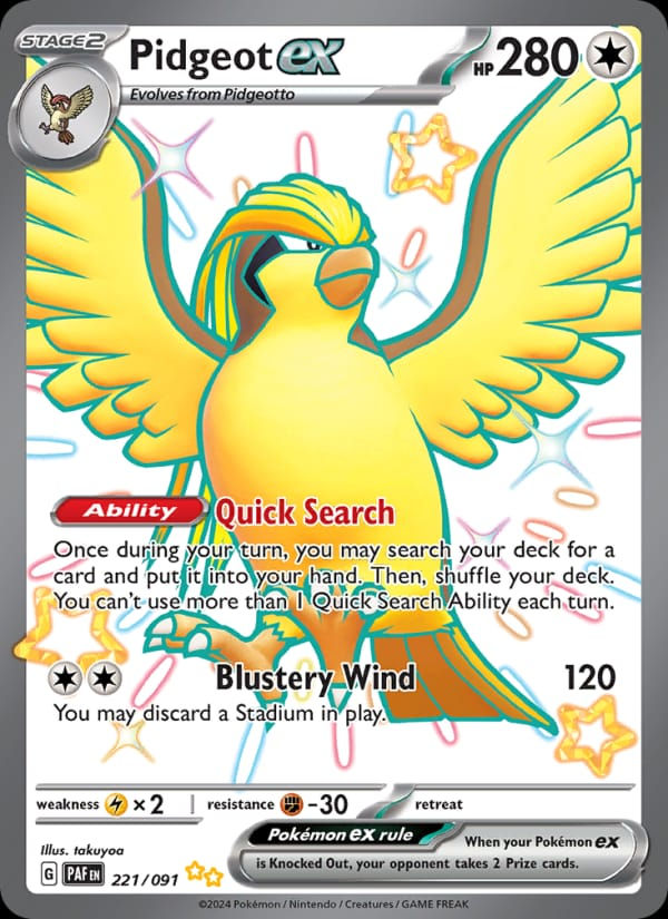 Pidgeot ex 221/091 Paldean Fates (EN)