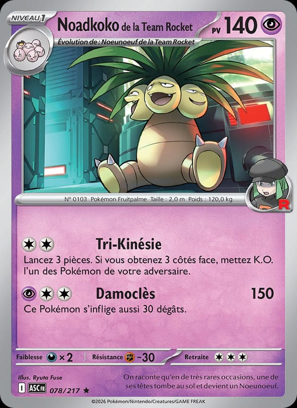 Noadkoko de la Team Rocket 078/217 Héros Transcendants (FR)