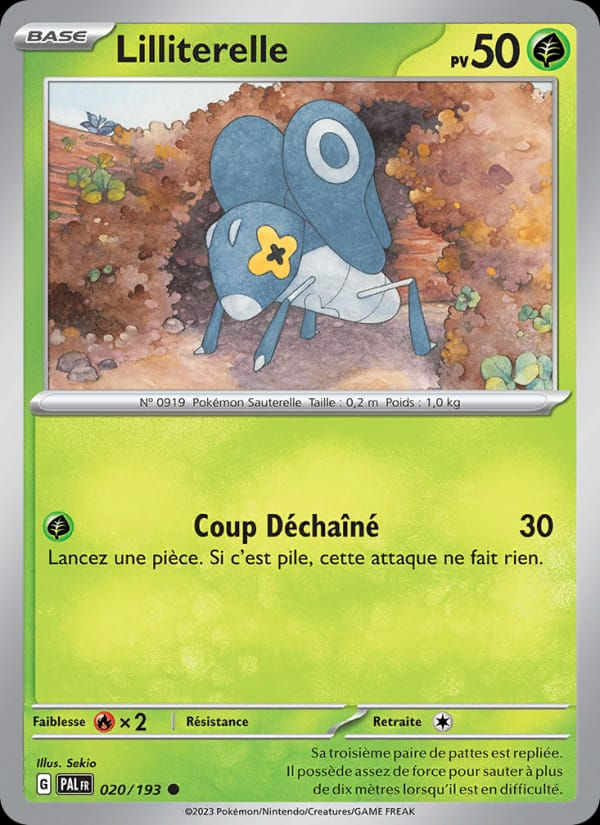 Lilliterelle 020/193 Évolutions à Paldea (FR)