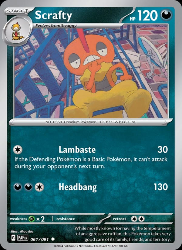 Scrafty 061/091 Paldean Fates (EN)