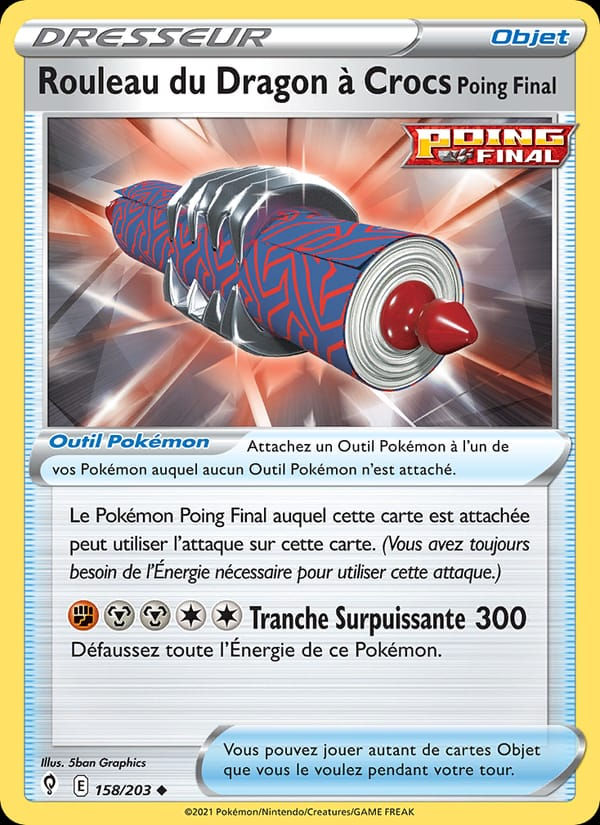 Rouleau du Dragon à Crocs Poing Final 158/203 Évolution Céleste (FR)