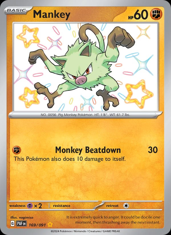 Mankey 169/091 Paldean Fates (EN)