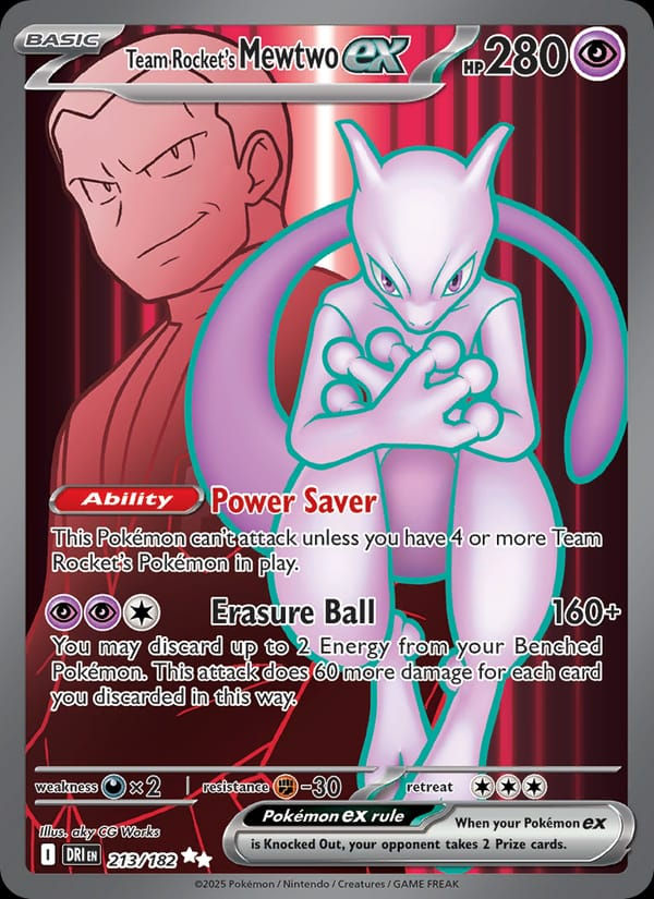 Team Rocket's Mewtwo ex 213/182 Destined Rivals (EN)