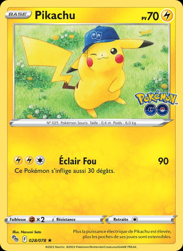 Pikachu 028/078 Pokémon GO (FR)