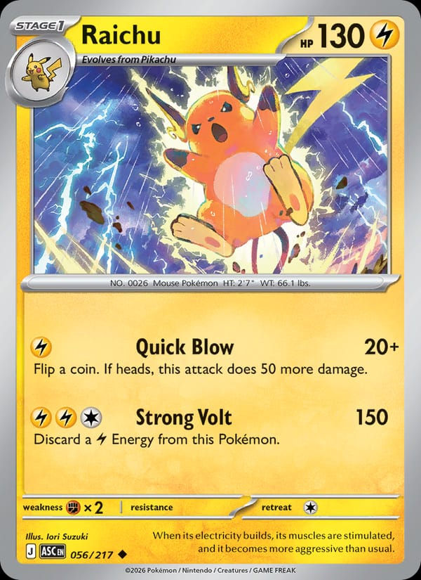 Raichu 056/217 Ascended Heroes (EN)