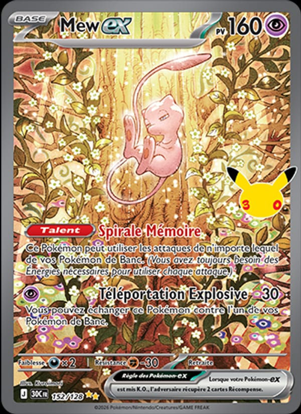 Mew-ex 152/128 30ᵉ Anniversaire (FR)