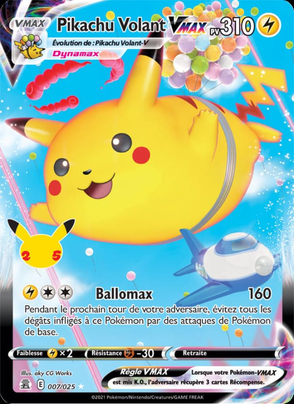 Pikachu Volant VMAX 007/025 Célébrations (FR)