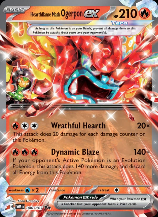 Hearthflame Mask Ogerpon ex 040/167 Twilight Masquerade (EN)