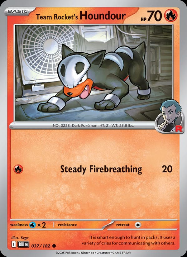 Team Rocket's Houndour 037/182 Destined Rivals (EN)