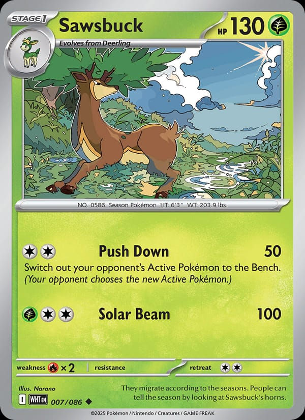 Sawsbuck 007/086 White Flare (EN)