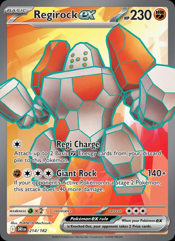 Regirock ex 214/182 Destined Rivals (EN)