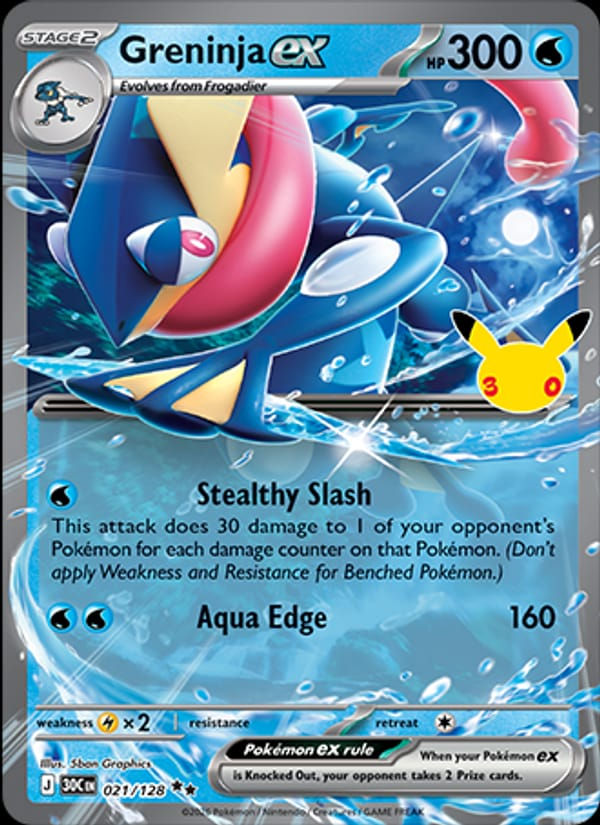 Greninja ex 021/128 30th Celebration (EN)