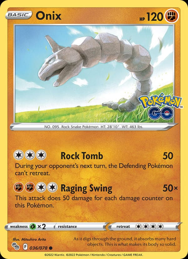 Onix 036/078 Pokémon GO (EN)