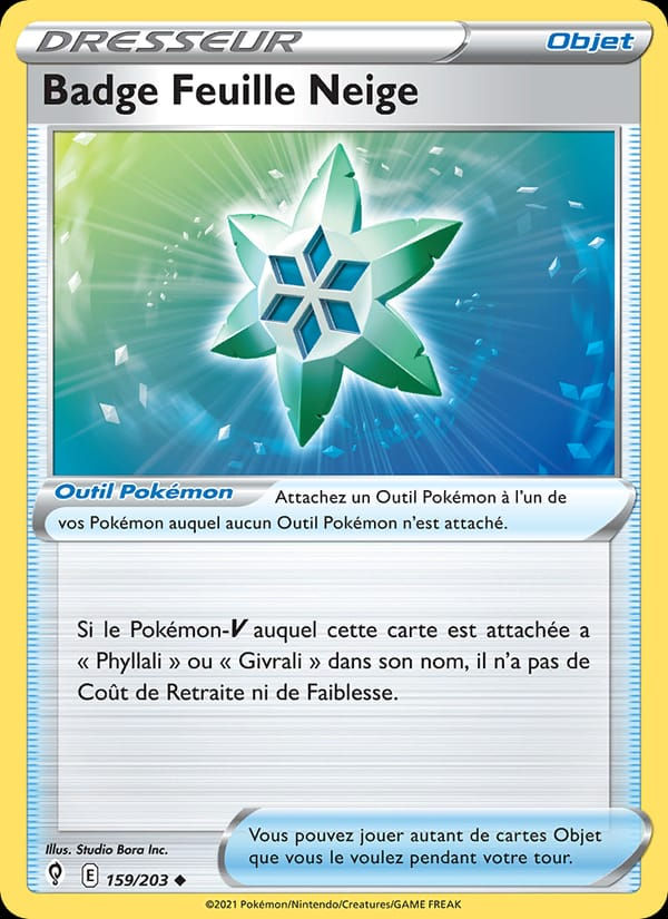 Badge Feuille Neige 159/203 Évolution Céleste (FR)