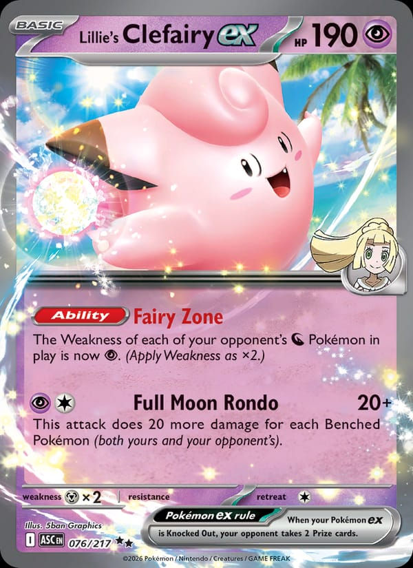 Lillie's Clefairy ex 076/217 Ascended Heroes (EN)