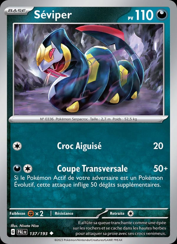 Séviper 137/193 Évolutions à Paldea (FR)