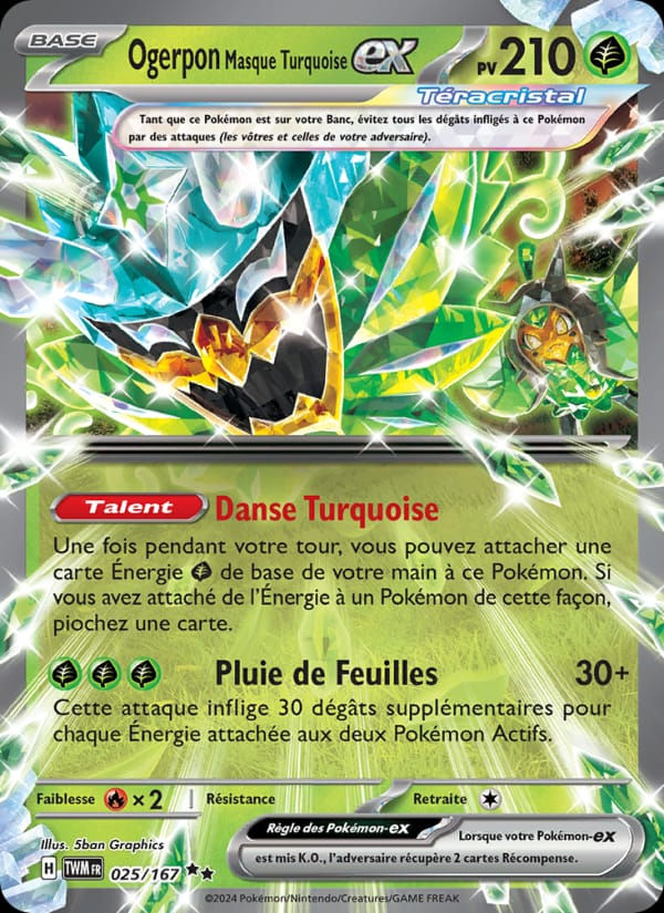 Ogerpon Masque Turquoise-ex 025/167 Mascarade Crépusculaire (FR)