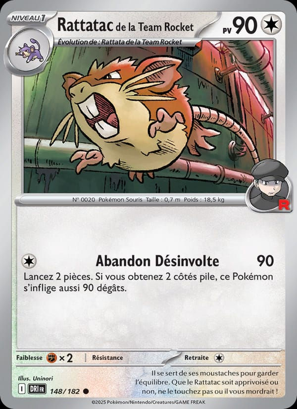 Rattatac de la Team Rocket 148/182 Rivalités Destinées (FR)