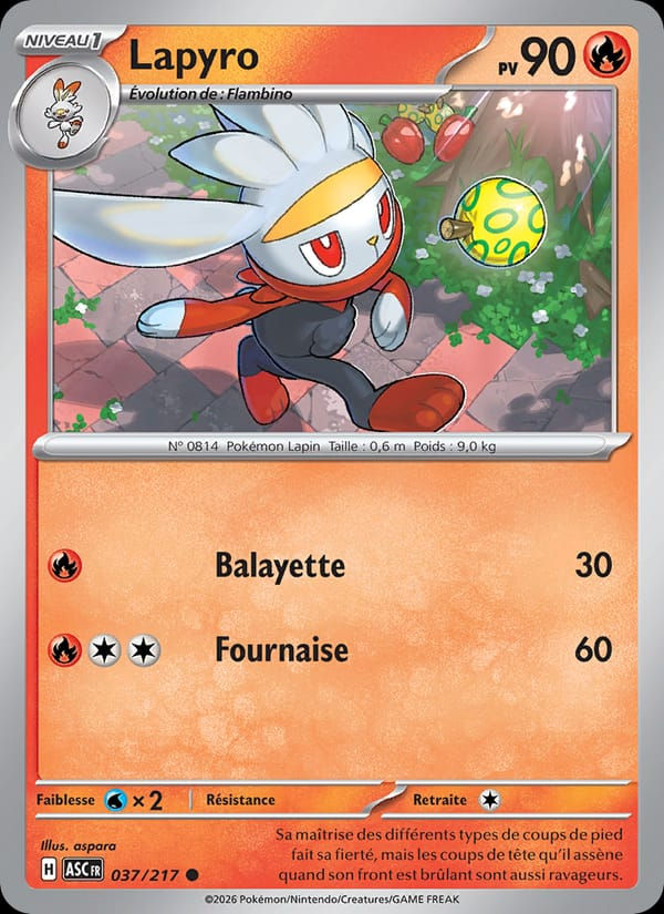 Lapyro 037/217 Héros Transcendants (FR)