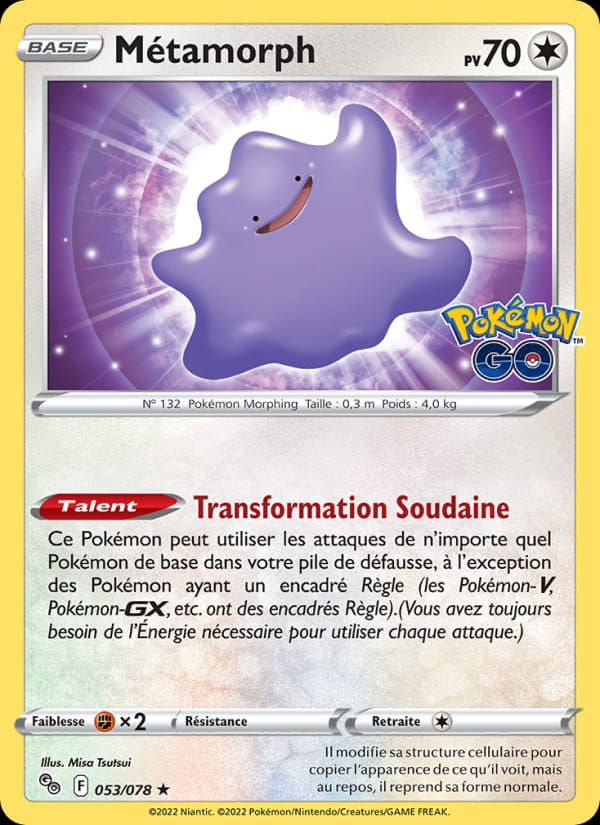 Métamorph 053/078 Pokémon GO (FR)