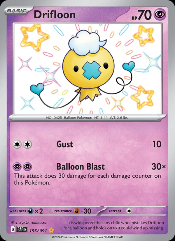 Drifloon 155/091 Paldean Fates (EN)
