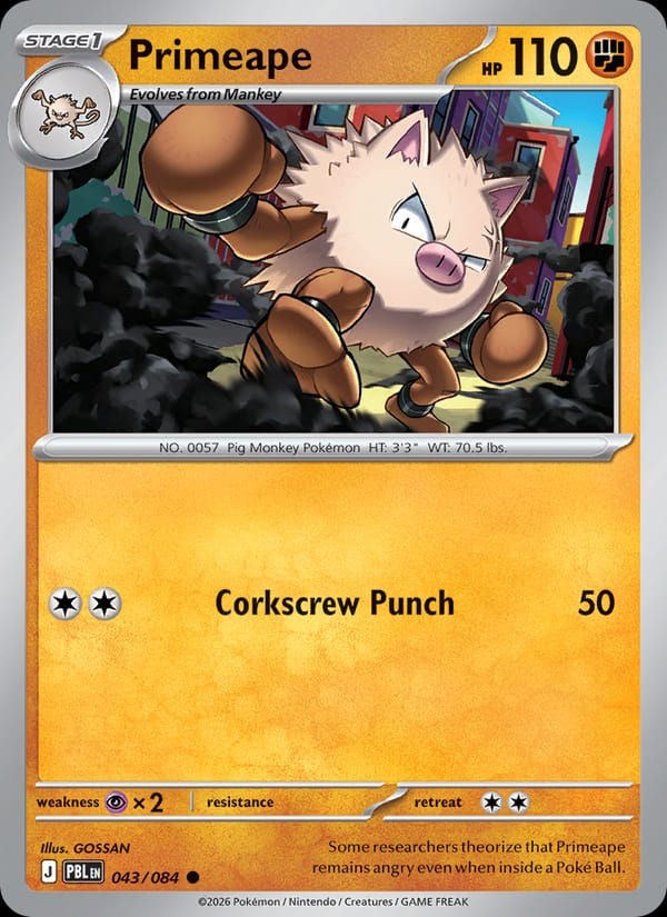 Primeape 043/084 Pitch Black (EN)