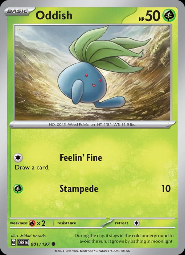 Oddish 001/197 Obsidian Flames (EN)