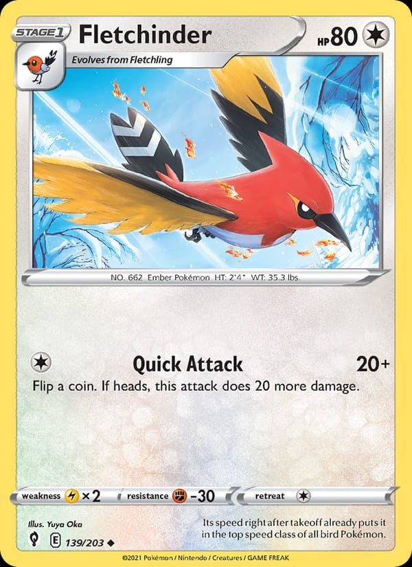 Fletchinder 139/203 Evolving Skies (EN)