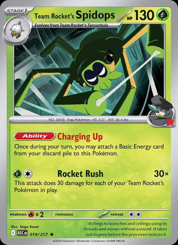 Team Rocket's Spidops 019/217 Ascended Heroes (EN)