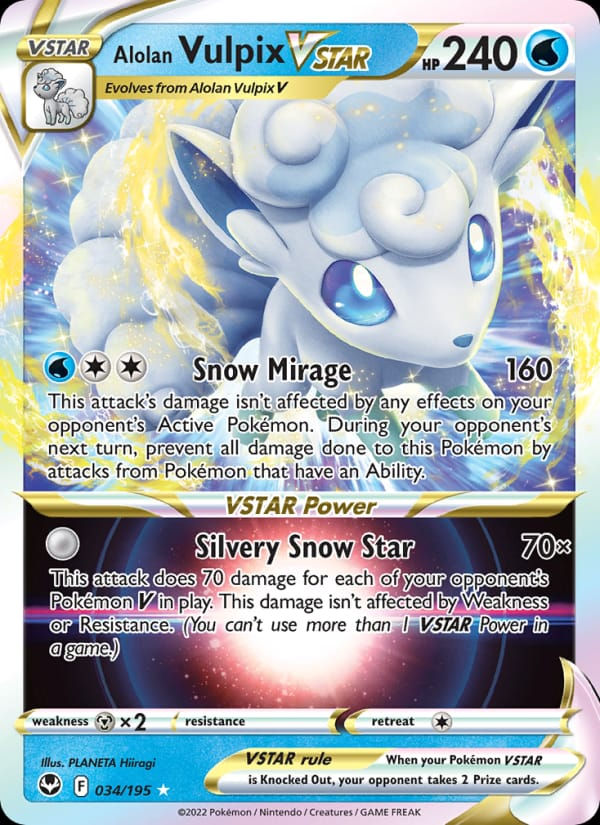 Alolan Vulpix VSTAR 034/195 Silver Tempest (EN)