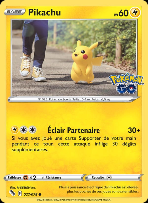 Pikachu 027/078 Pokémon GO (FR)