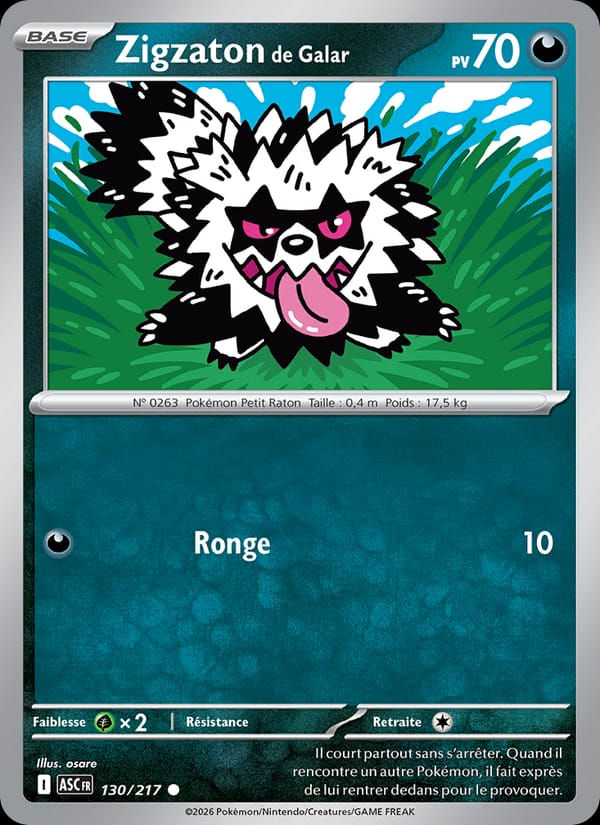 Zigzaton de Galar 130/217 Héros Transcendants (FR)