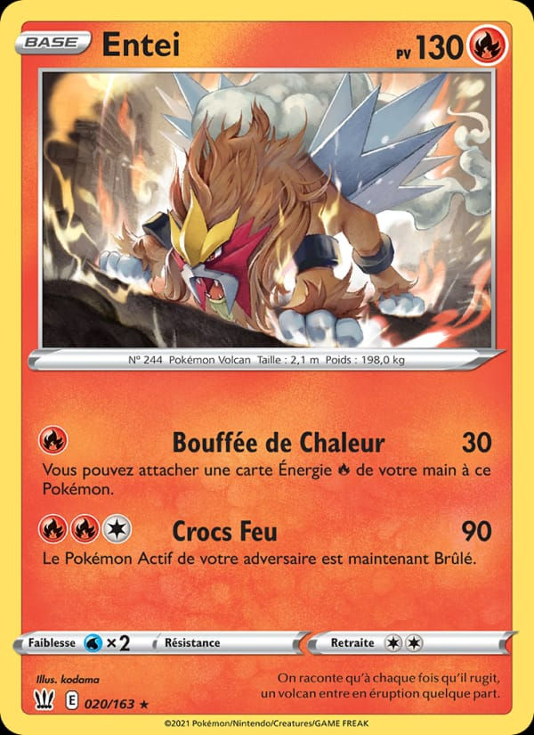 Entei 020/163 Styles de combat (FR)